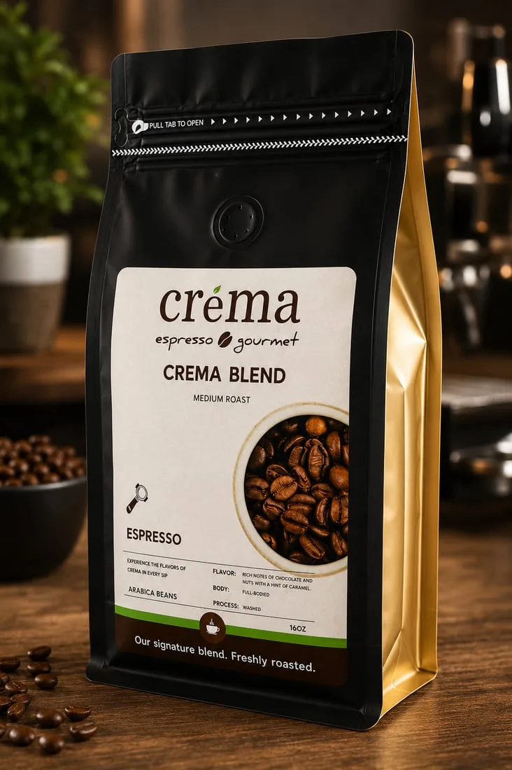 Crema Blend, 16oz bag of Crema's house coffee